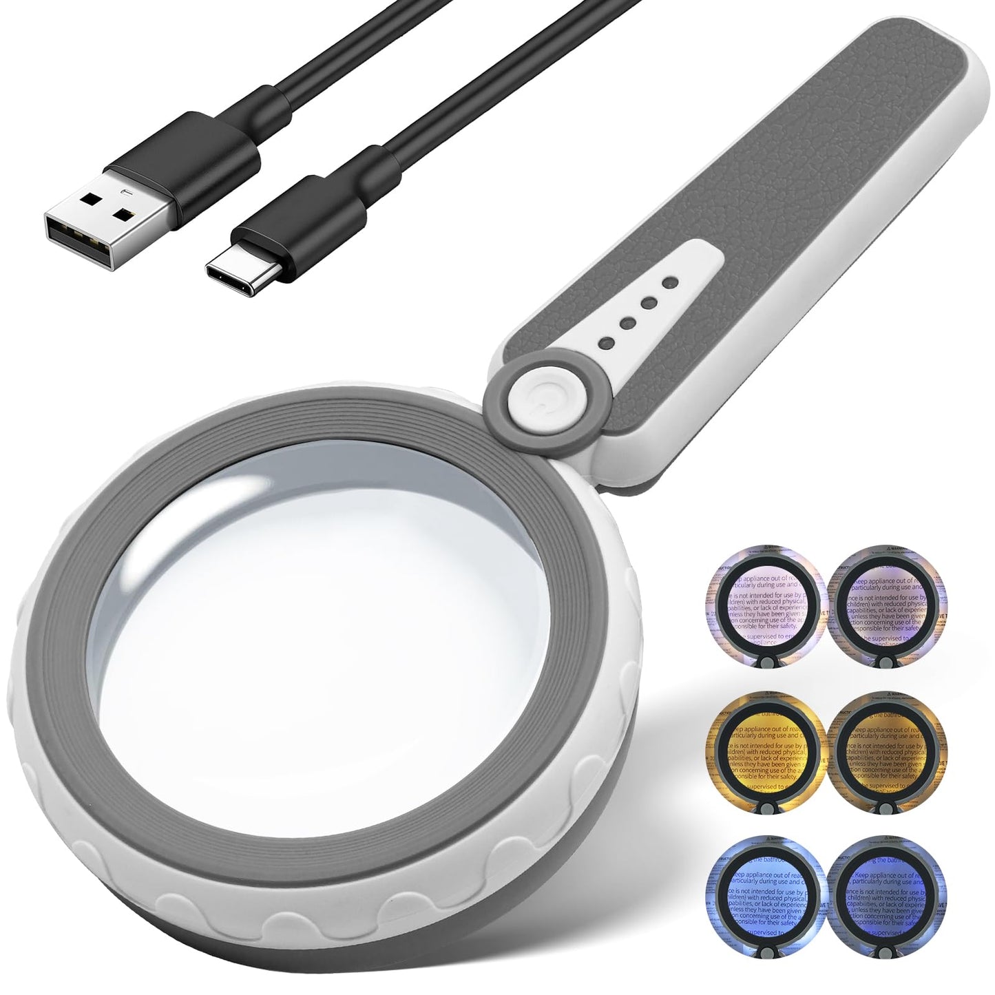 30X Magnifying Glass with Light