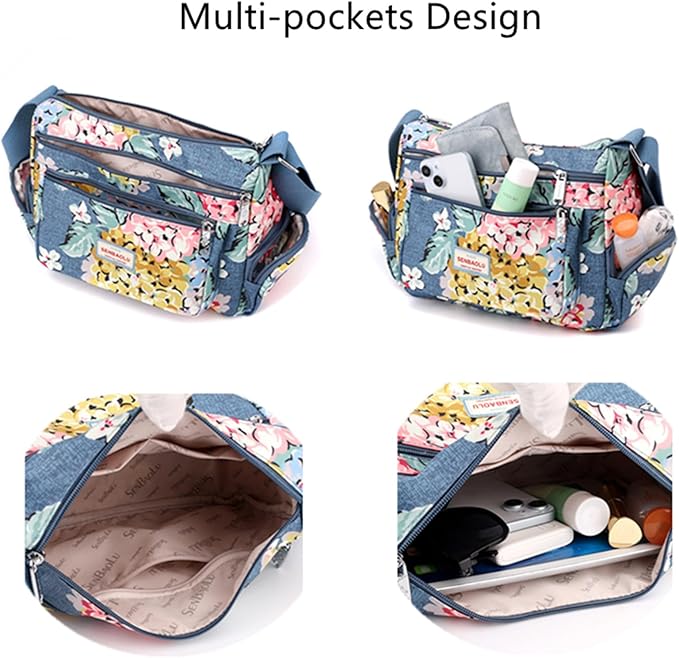 Nylon Crossbody Waterproof Lightweight Shoulder Bag