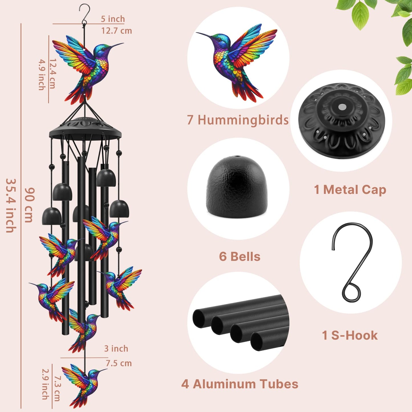Hummingbird Wind Chimes for Outside