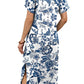 V Neck Slit Casual Beach Dress