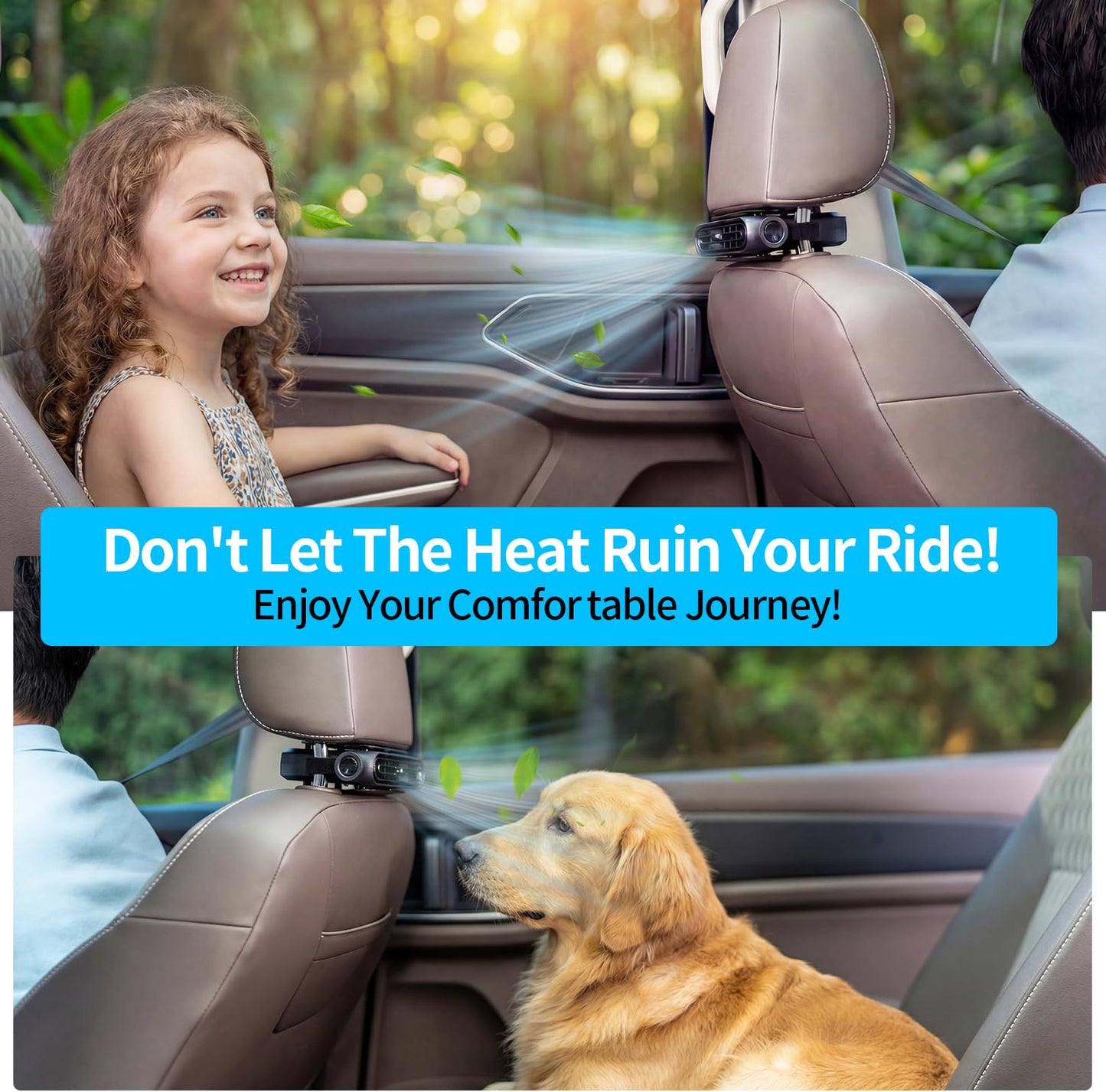 Portable Vehicle Invisible Car Seat Cooling Fan