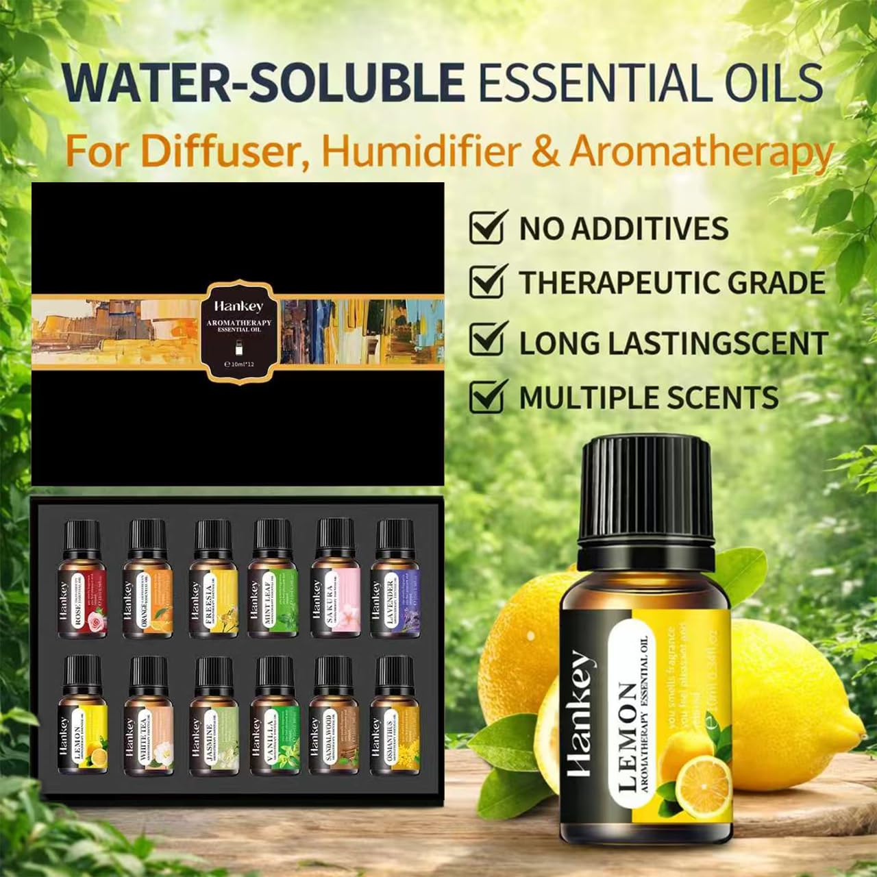 12 Pack Premium Fragrance Essential Oils Gift Set for Diffuser