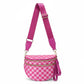 Plus Size Checkered Nylon Crossbody Bum Bag