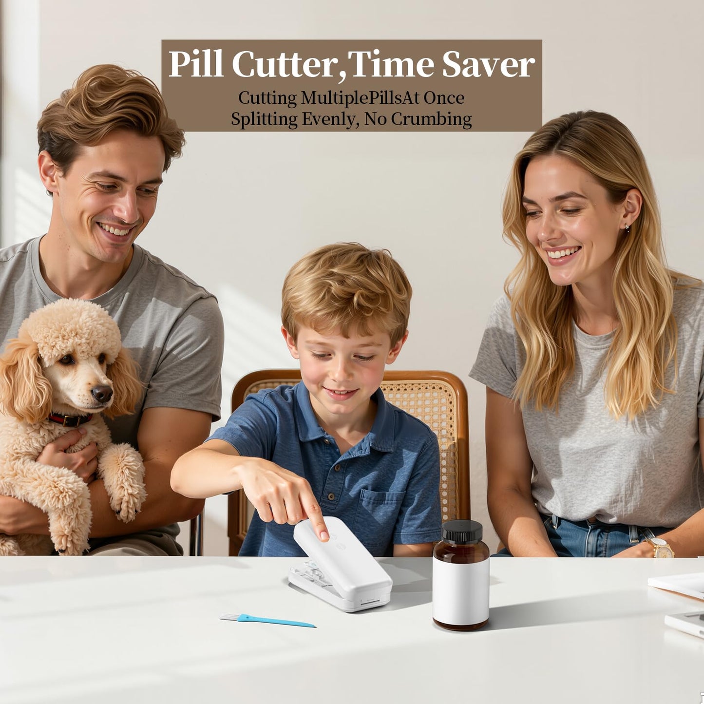 Portable Pill Box With Cutter