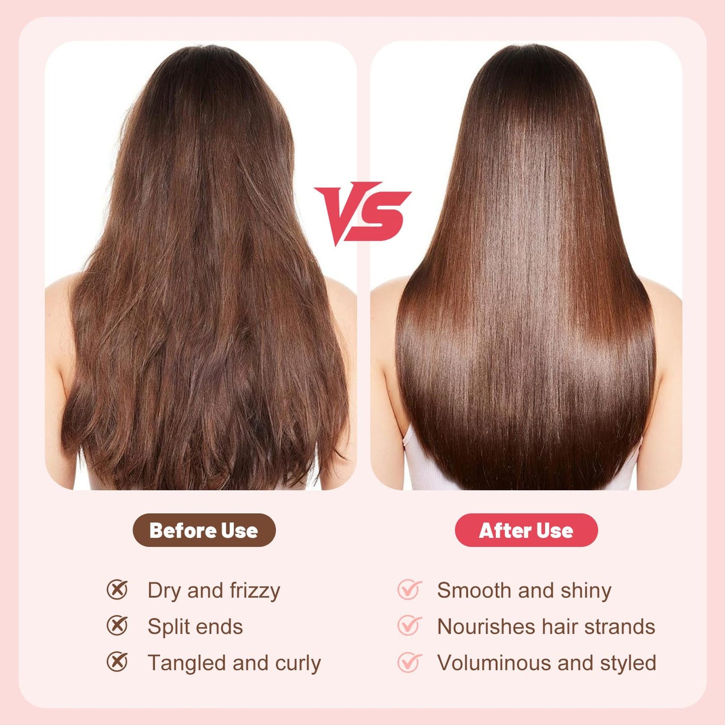 Mini Portable Steam Hair Straightener Brush