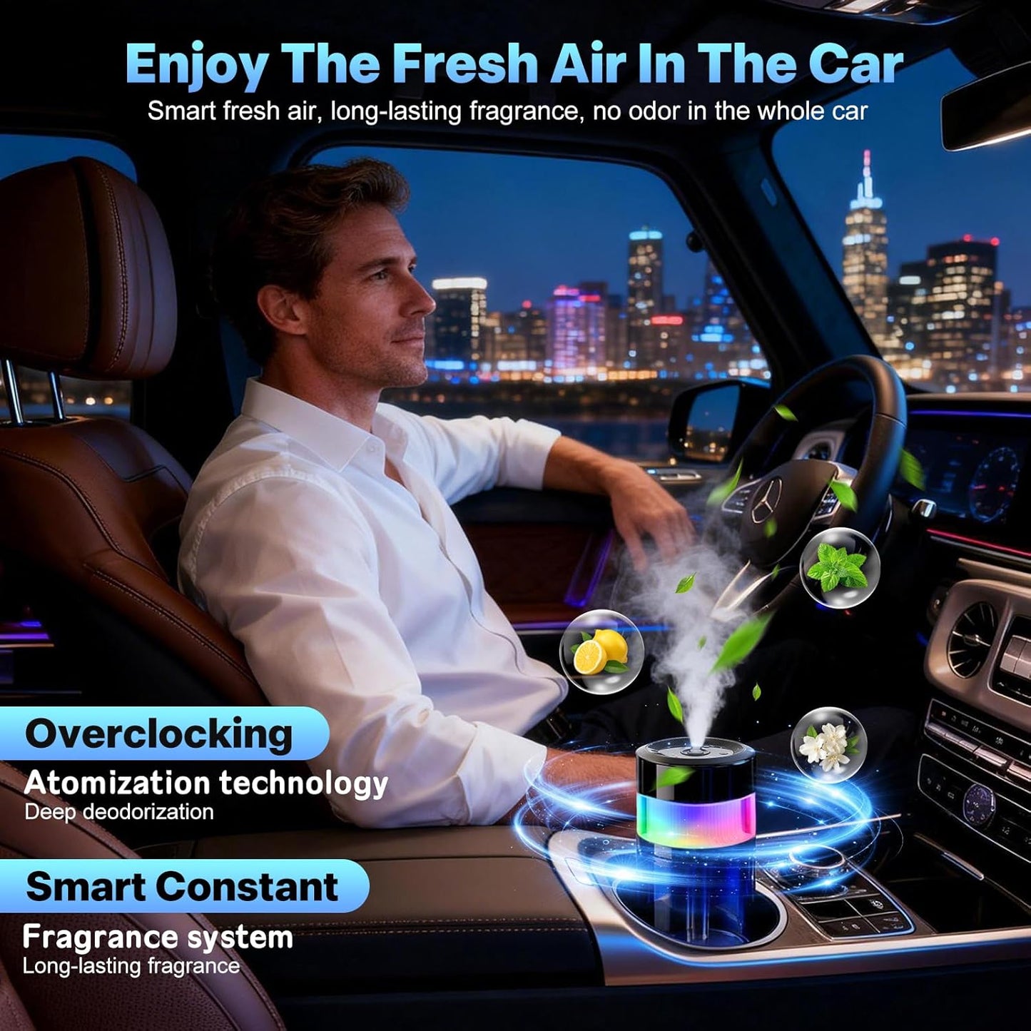 4 Adjustable Mist Modes Car Air Freshener Diffuser
