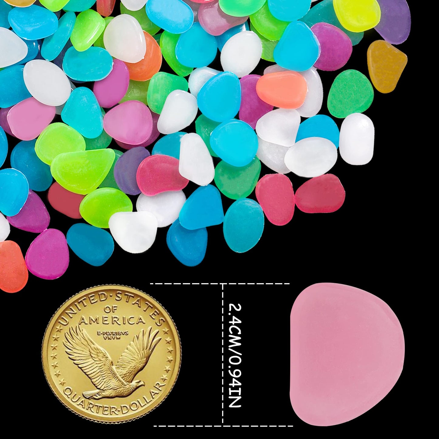 Colorful Glow-in-the-Dark Garden Stones