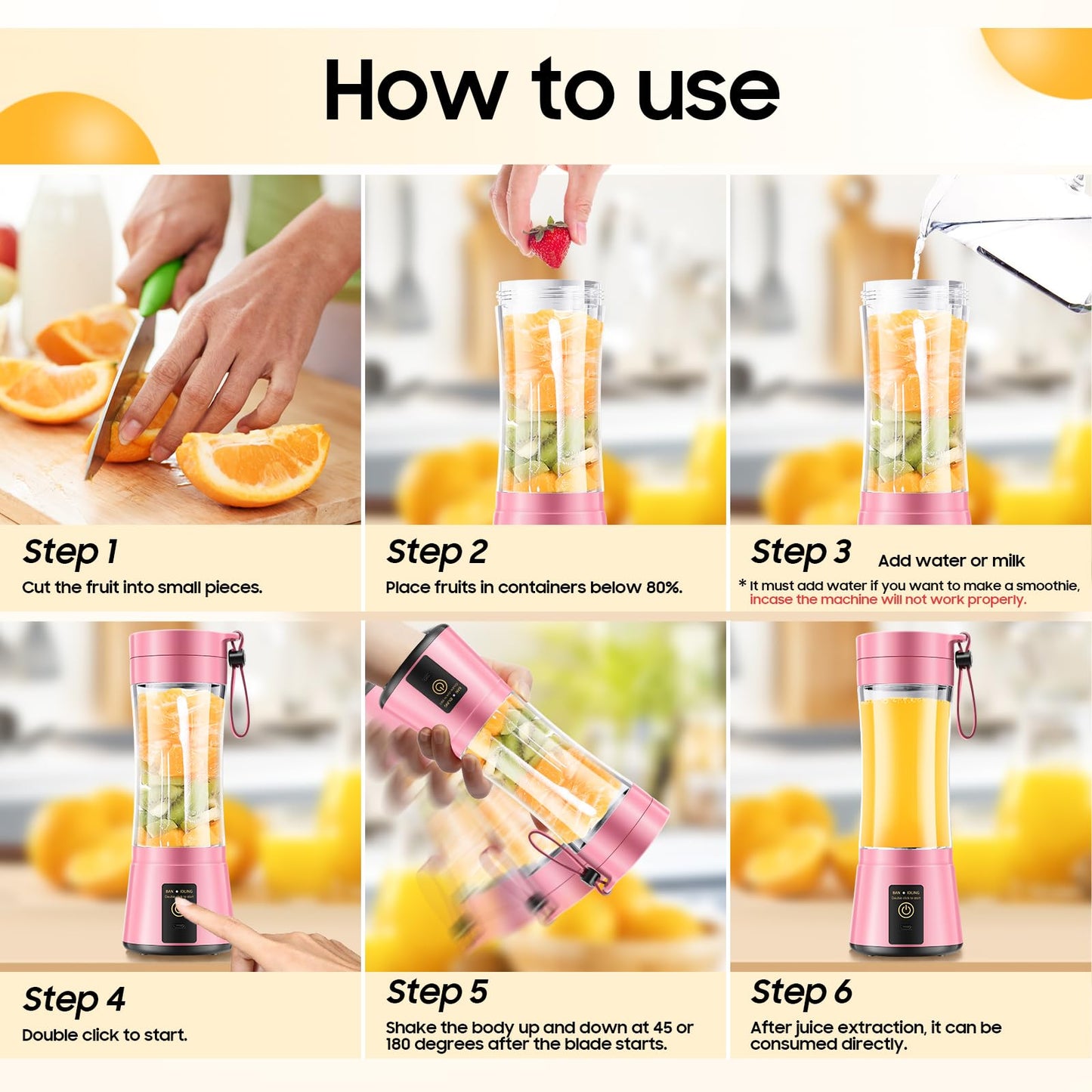 Cordless Portable Personal Size Blender
