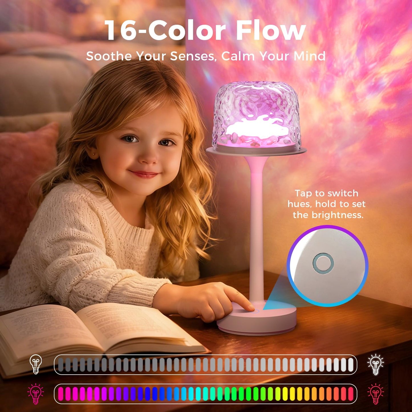 Waterproof Shower Water Ripple Atmosphere Table Lamp