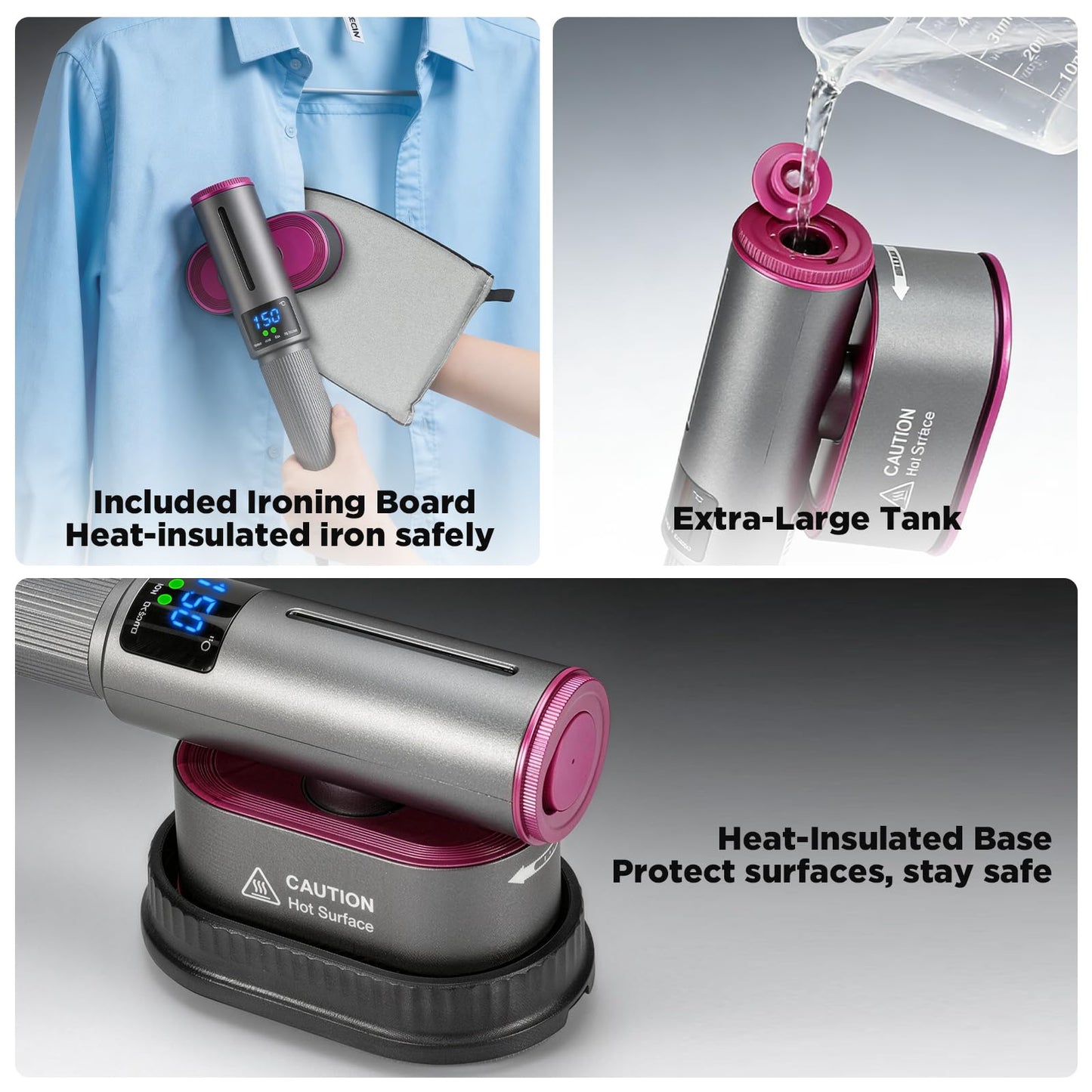 2-in-1 Steam Iron & Garment Steamer