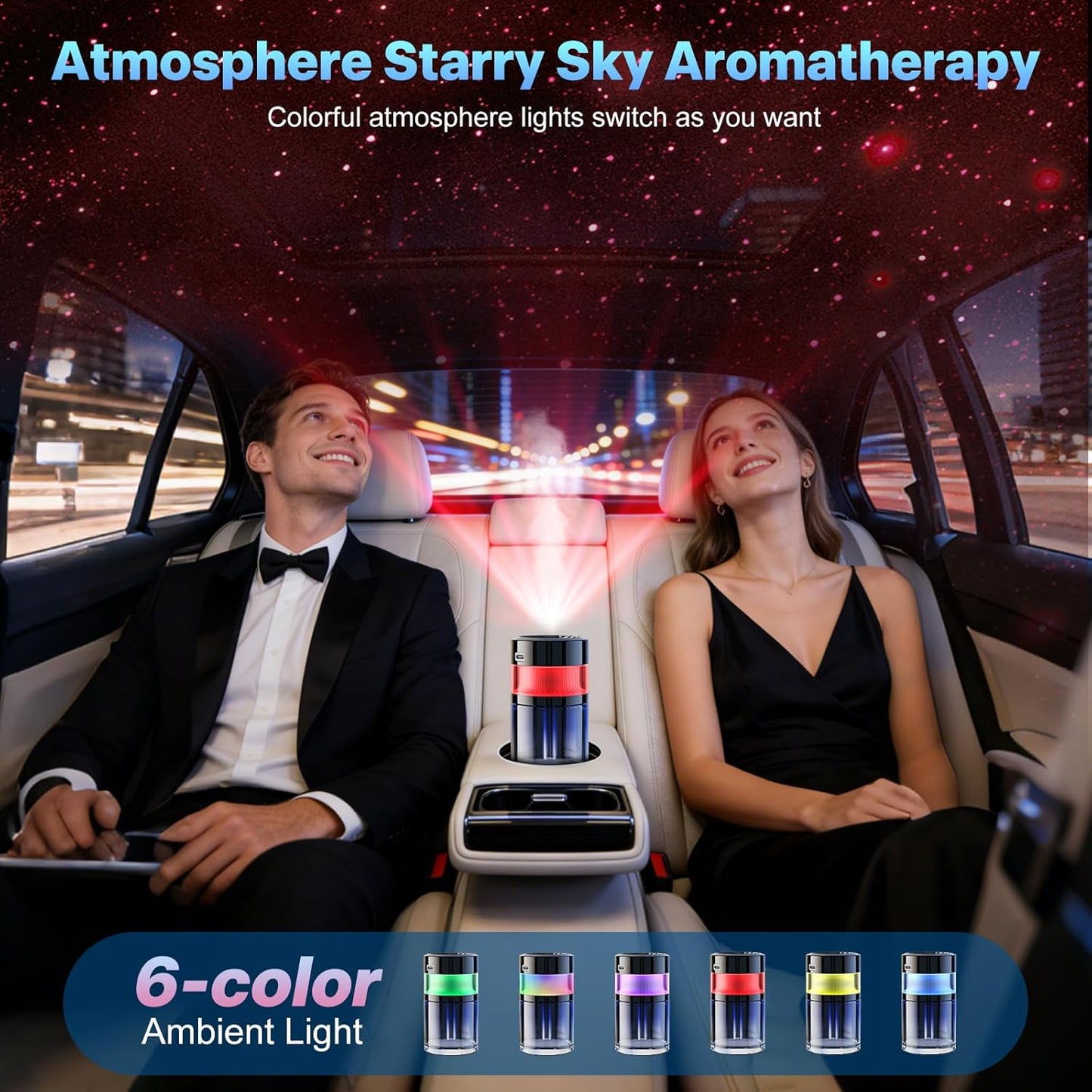 4 Adjustable Mist Modes Car Air Freshener Diffuser