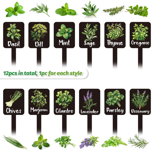Garden Markers Watercolor Plant Label Signs Stake Tags