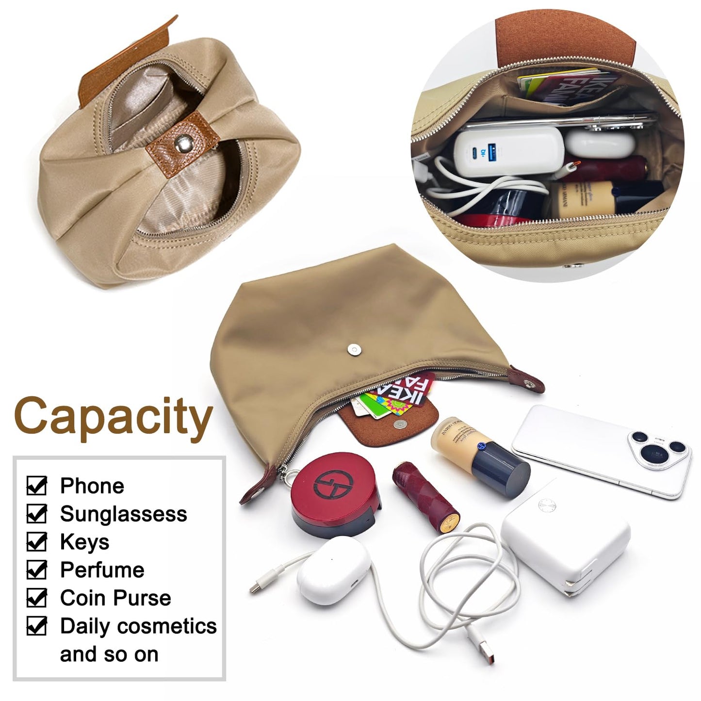 Three Looks Minimalist Crescent Convertible Bag