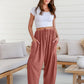 Breezyflow Linen Wide Leg Cargo Pants