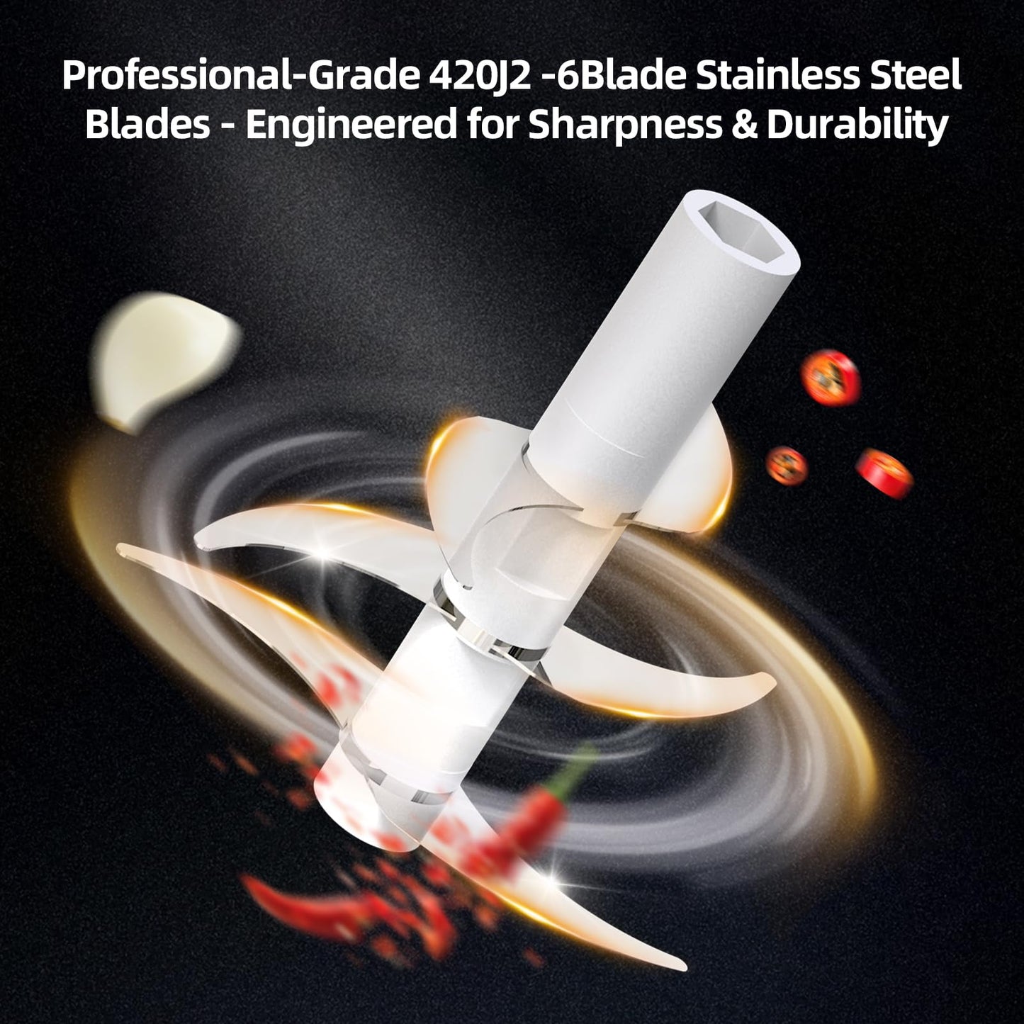 Mini Electric Garlic Food Processor & Vegetable Chopper