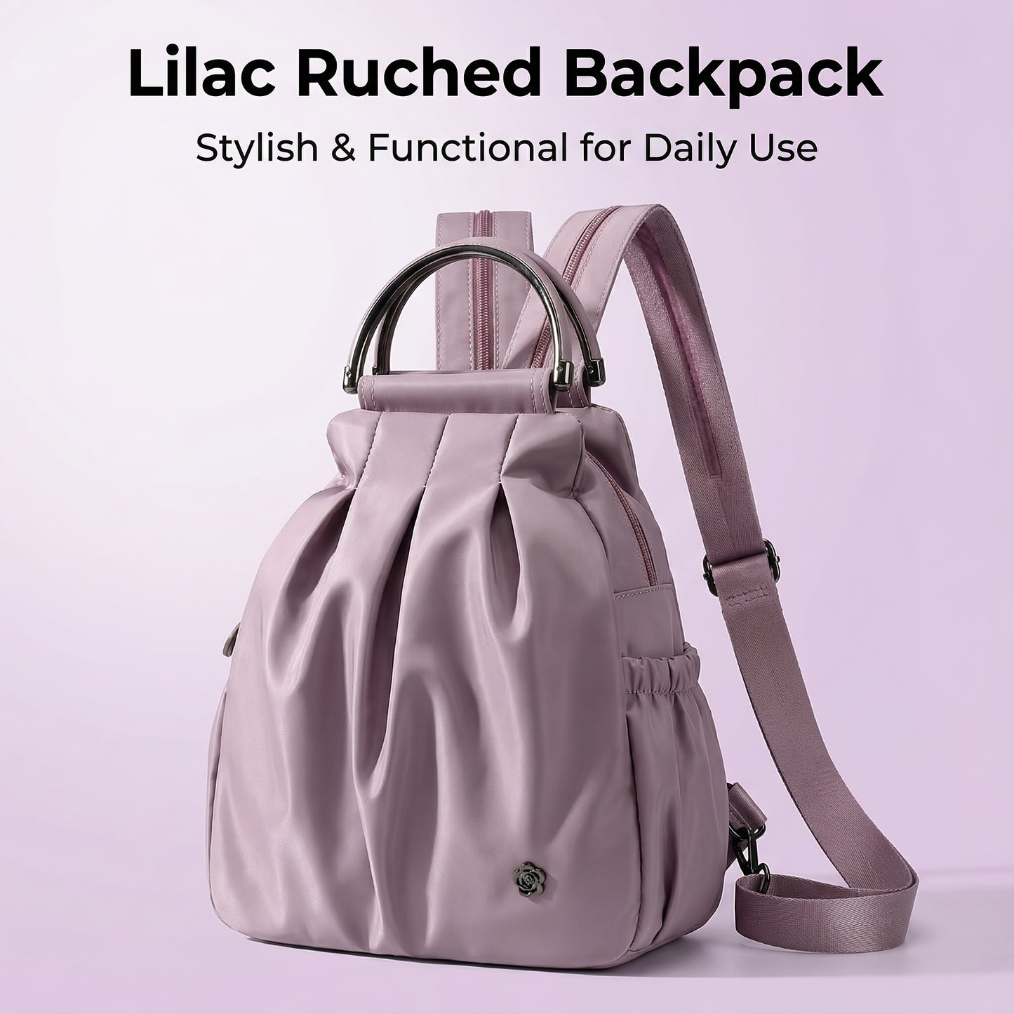 Women's Lightweight Nylon Casual Backpack