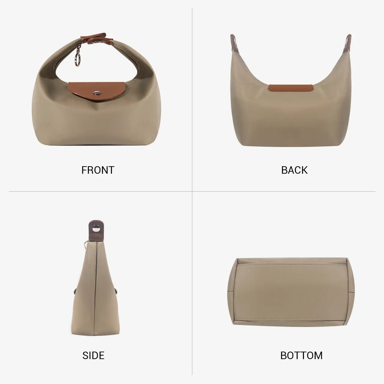 Three Looks Minimalist Crescent Convertible Bag
