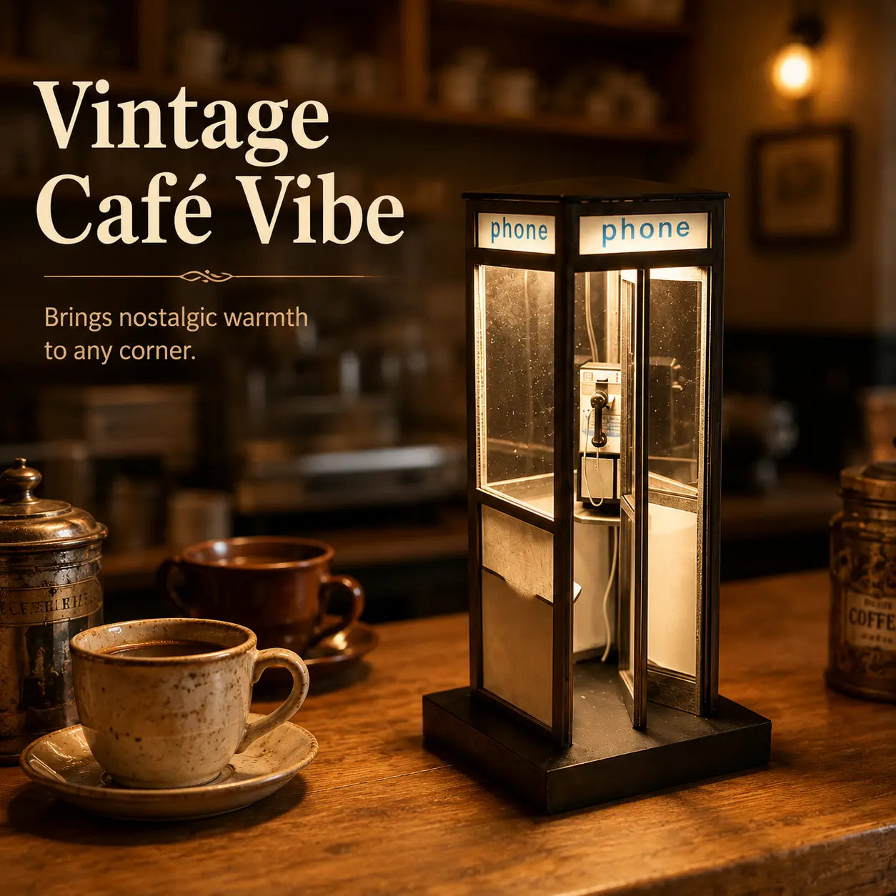 Vintage Phone Booth Ambient Lamp