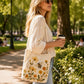 🐝Handmade Crochet Bee Embroidered Tote Bag