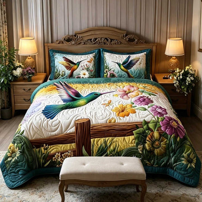 Morning Flutter Quilted Bedding Set