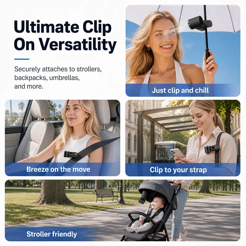 Mini Portable Handheld Clip Fan