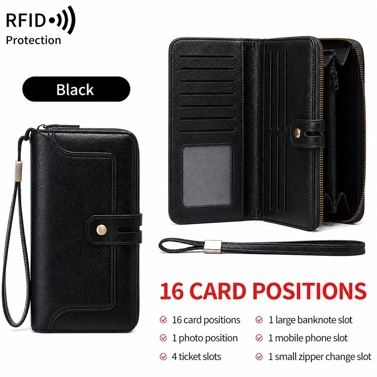 RFID Blocking Leather Wallet