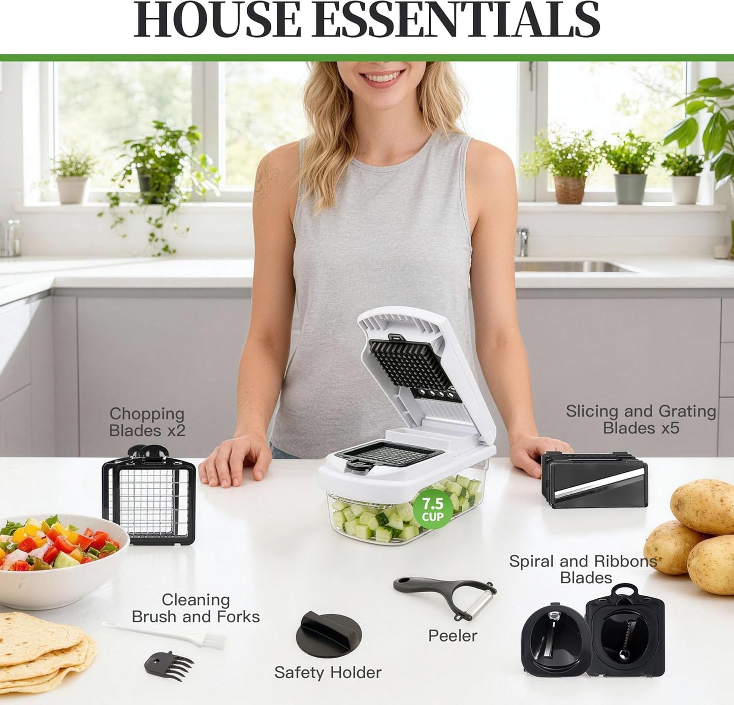 18-in-1 Vegetable Chopper Mandoline Slicer for Kitchen