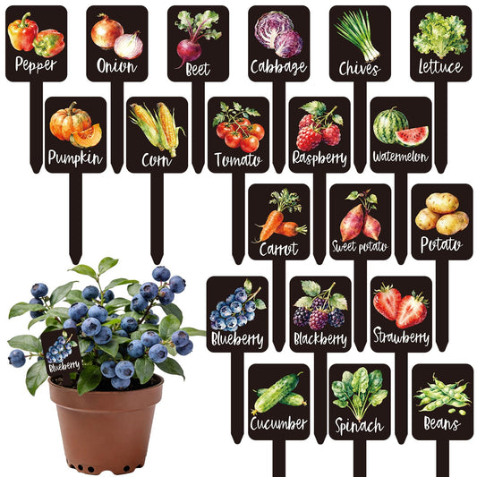 Garden Markers Watercolor Plant Label Signs Stake Tags