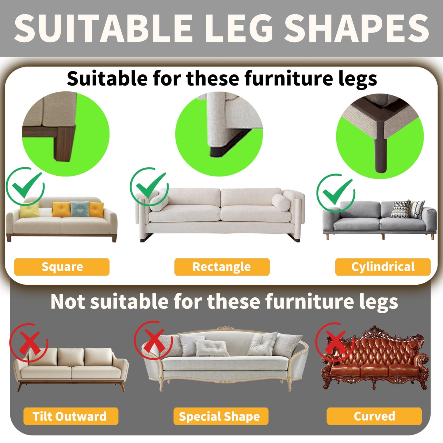 Adjustable Elastic Couch Blockers