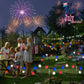 Solar Garden Lights Red White Blue 4th of July Decorations