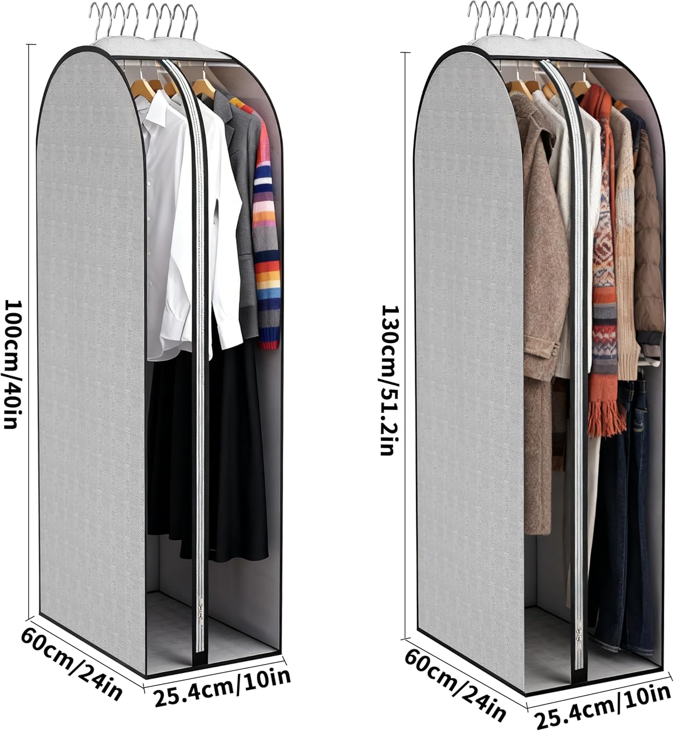 Gusseted Garment Bags for Hanging Clothes