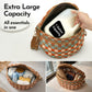 Plus Size Checkered Nylon Crossbody Bum Bag