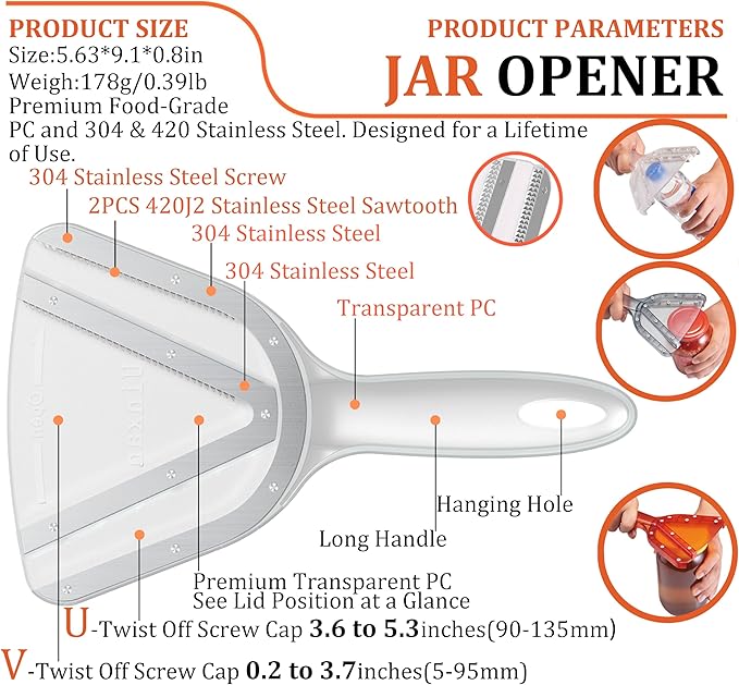 Jar Opener for Weak Hands & Seniors with Arthritis