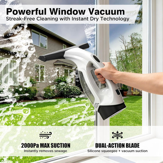 Window Vacuum Squeegee Cordless Cleaner Set