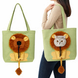 Lion Costume Portable Pet Canvas Carrier Shoulder Bag