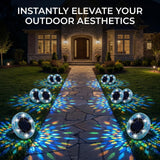 Waterproof Outdoor Glass LED Mosaic Solar Disk Light