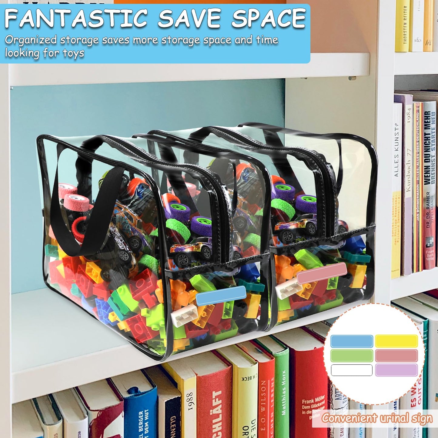 6 Packs Large Toy Storage Bags