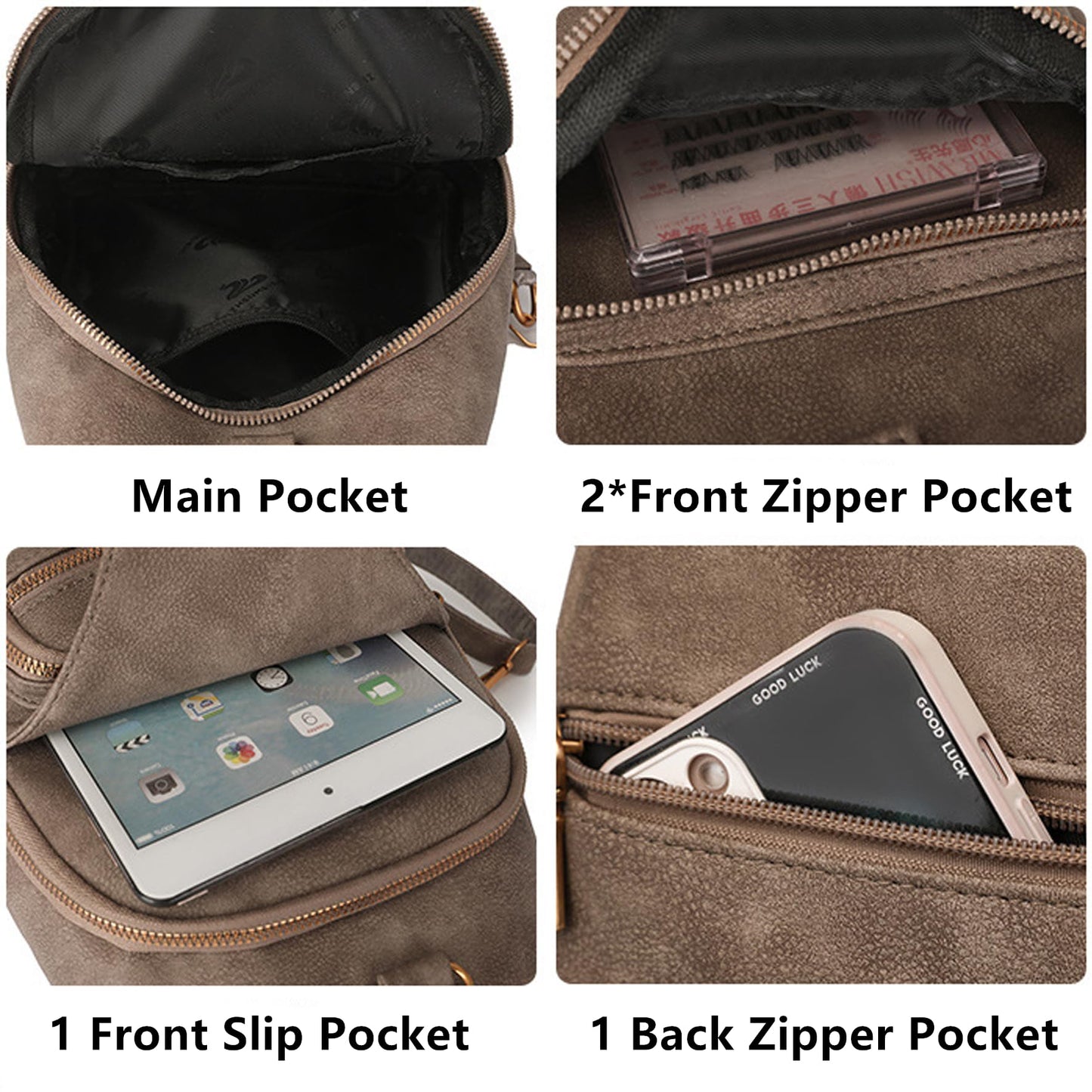Multifunctional Convertible Sling Backpack Shoulder Bag