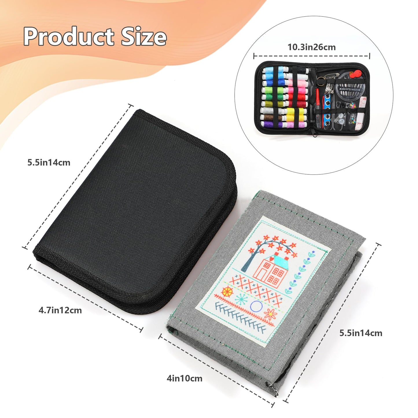 Portable Embroidery Stitch Book Kit for Adults & DIY Craft Enthusiasts
