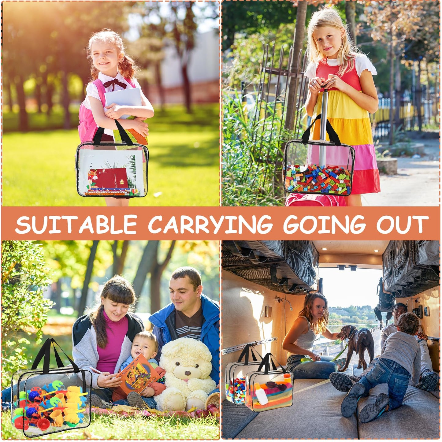 6 Packs Large Toy Storage Bags