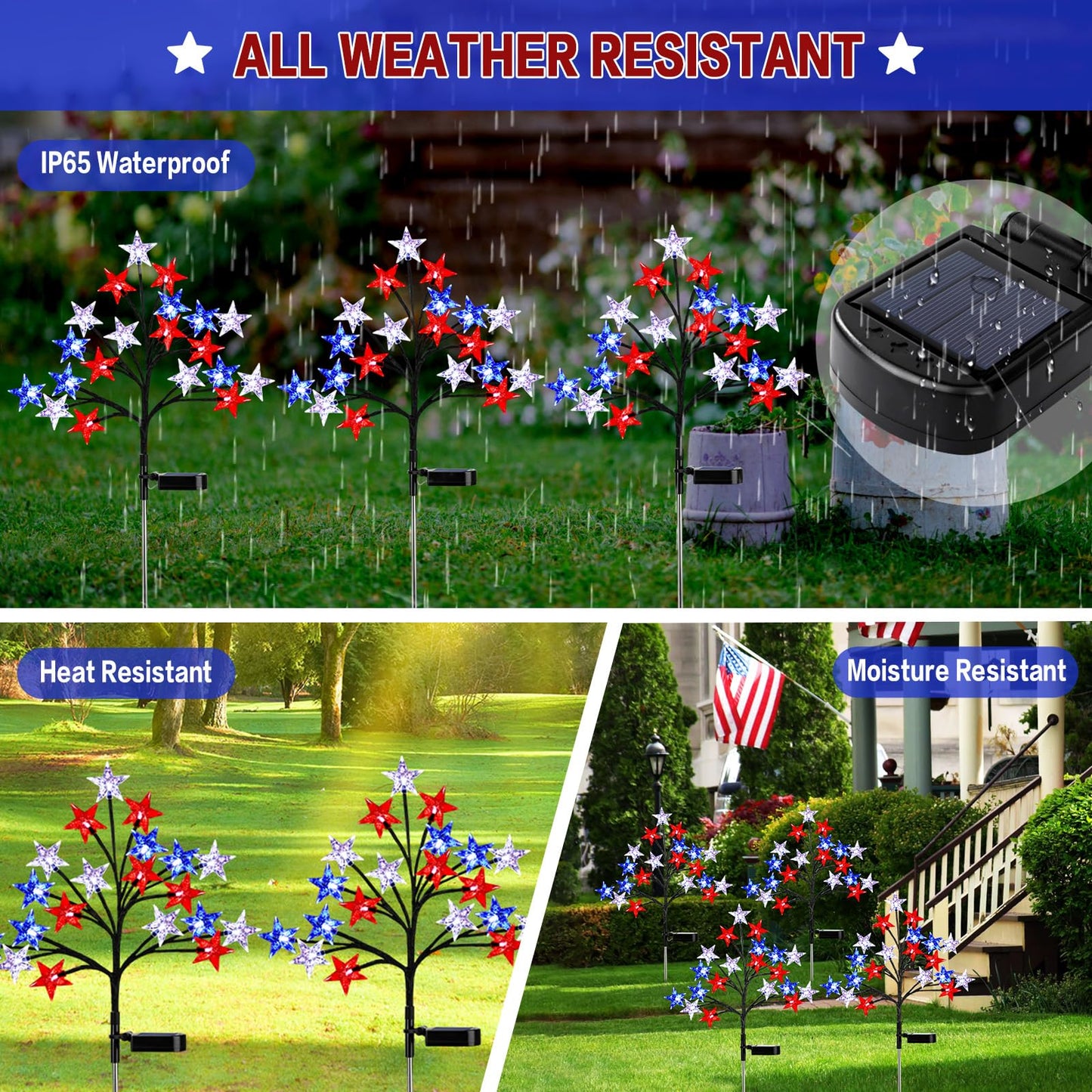 Solar 4th of July Stake Lights