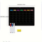 Magnetic Calendar Board with Erasable Markers
