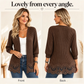 Women's Crochet Lace Trim Open-Front Cardigan