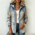 Women's Denim Jackets Long Hooded Patchwork Zip Up Jacket