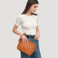 Three Layer Leather Crossbody Shoulder