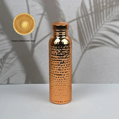 Copper & Golden Hammered Water Bottle