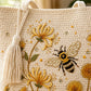 🐝Handmade Crochet Bee Embroidered Tote Bag