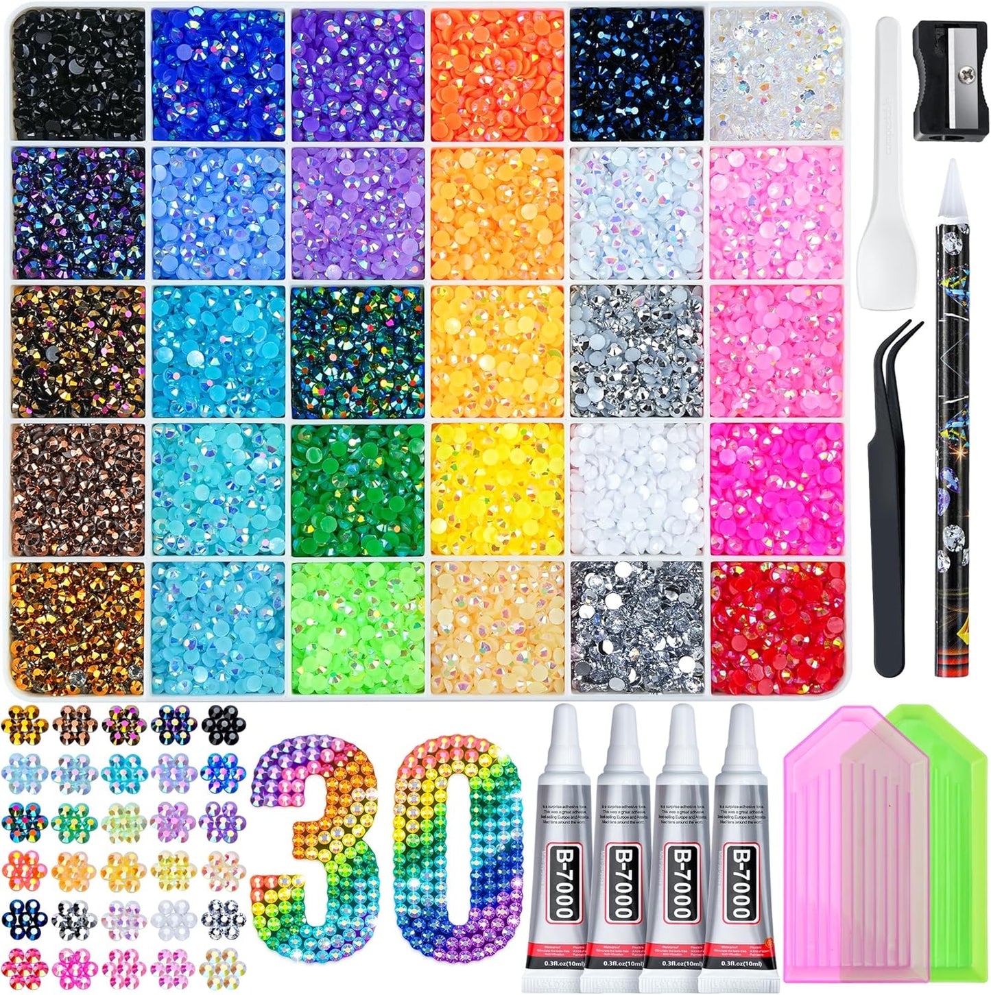 Resin Jelly Rhinestones Kit for DIY Arts & Crafts Gifts