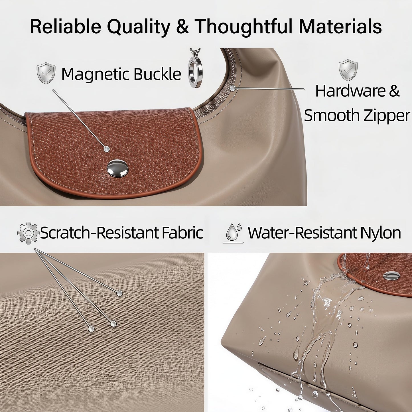 Three Looks Minimalist Crescent Convertible Bag