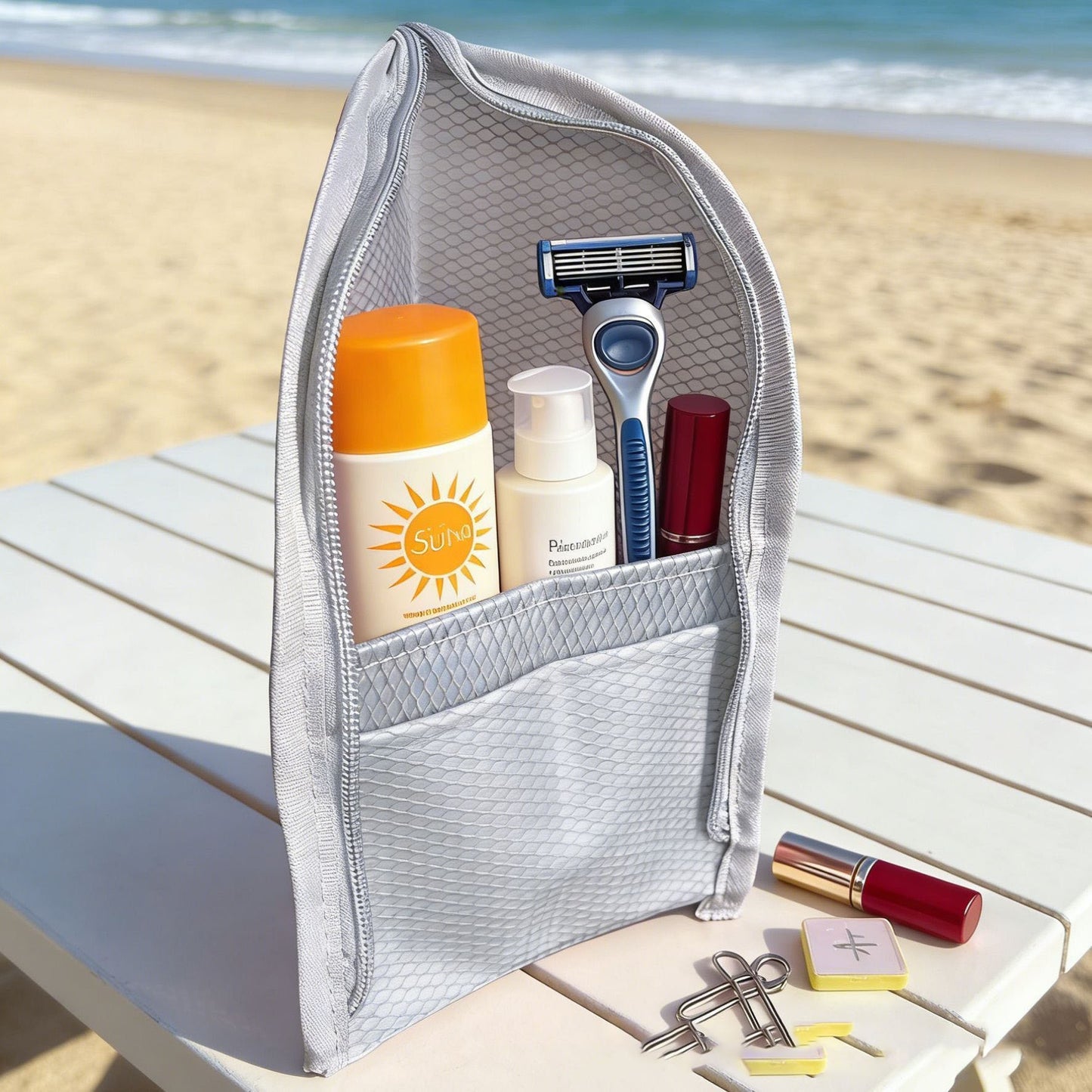 🧺Breathable Mesh Zippered Toiletry Bag